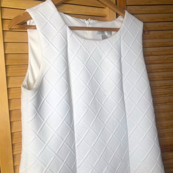 Christopher & Banks White across Cross Sleeveless Dress Size 10 - Picture 2 of 11